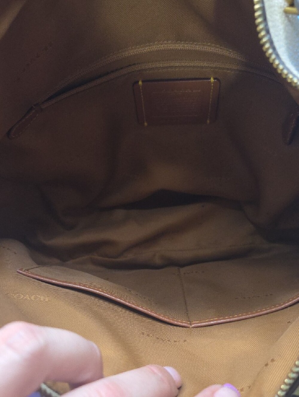 Coach Western Rivets/tea Rose Nomad Hobo Cream Leather - Picture 10 of 12